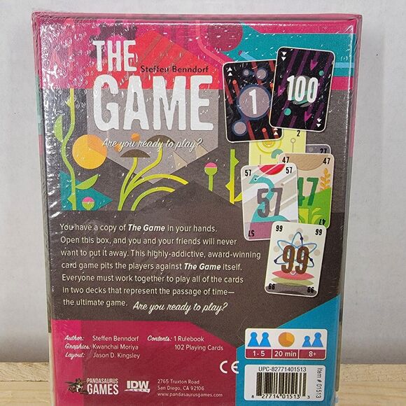 The Game by Steffen Benndorf Card Game - SEALED - Picture 2 of 2